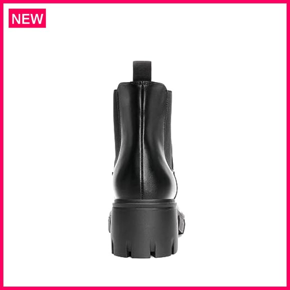 Women's Chelsea Ankle Boots Slip-On Chunky Heel Lug Sole Platform Fall Booties - Picture 6 of 8